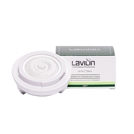 Lavilin natural deodorant cream jar top view aluminium free deodorant